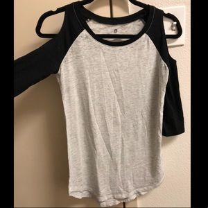 Open Shoulder Baseball Tee